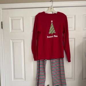 Sweet Pea Festive Red Pajama Set